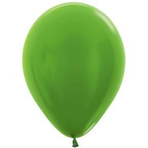Ballonnen per stuk metallic lime groen