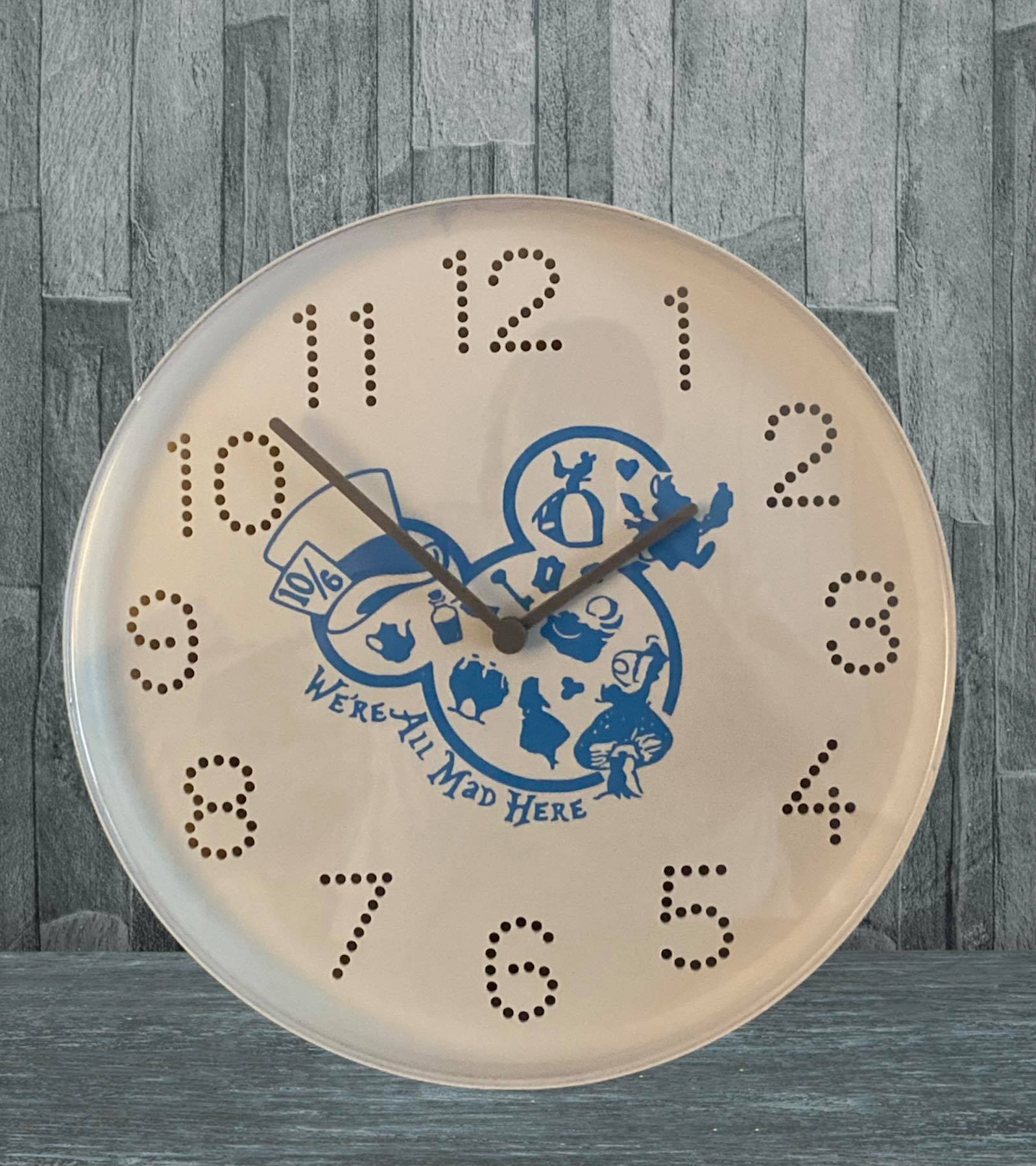 "WE'RE ALL MAD HERE" Clock