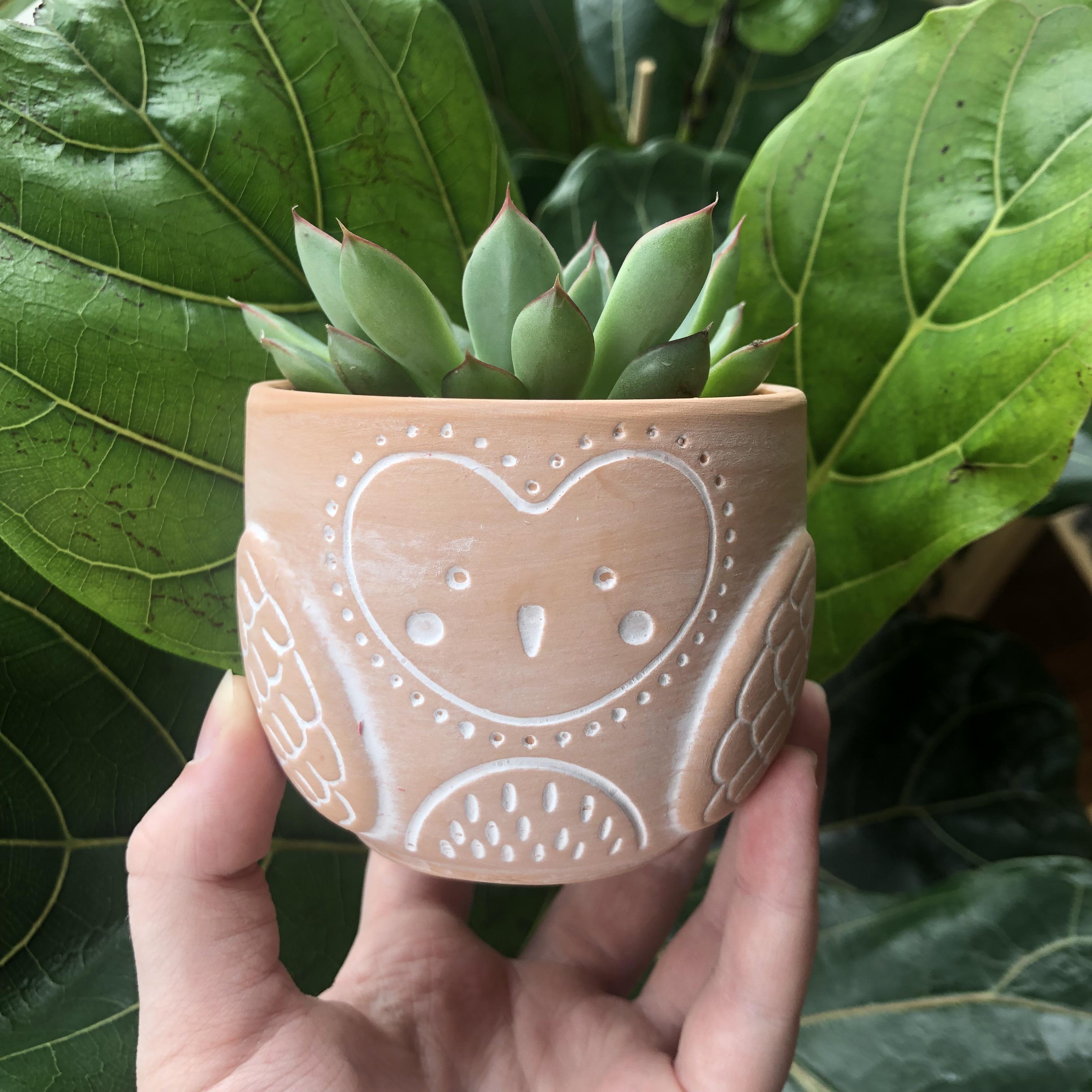 Owl Terracotta Mini Planter