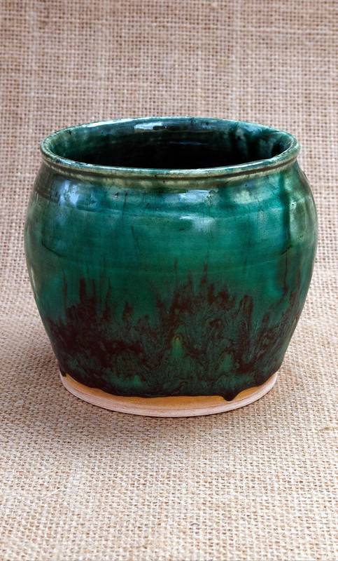 Copper glaze on stoneware