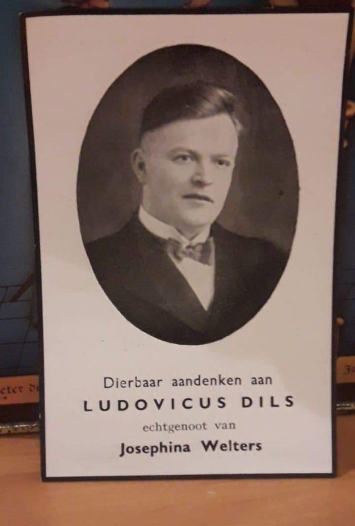 Doodsprentje Ludovicus Dils - 1943 , Bombardement / in dienst voor Volk en Vaderland