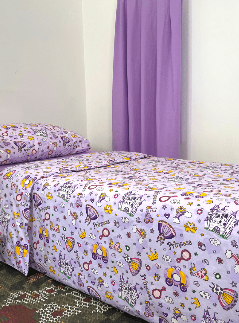 Princess Kids bedding set - 3 pieces, fitted sheet