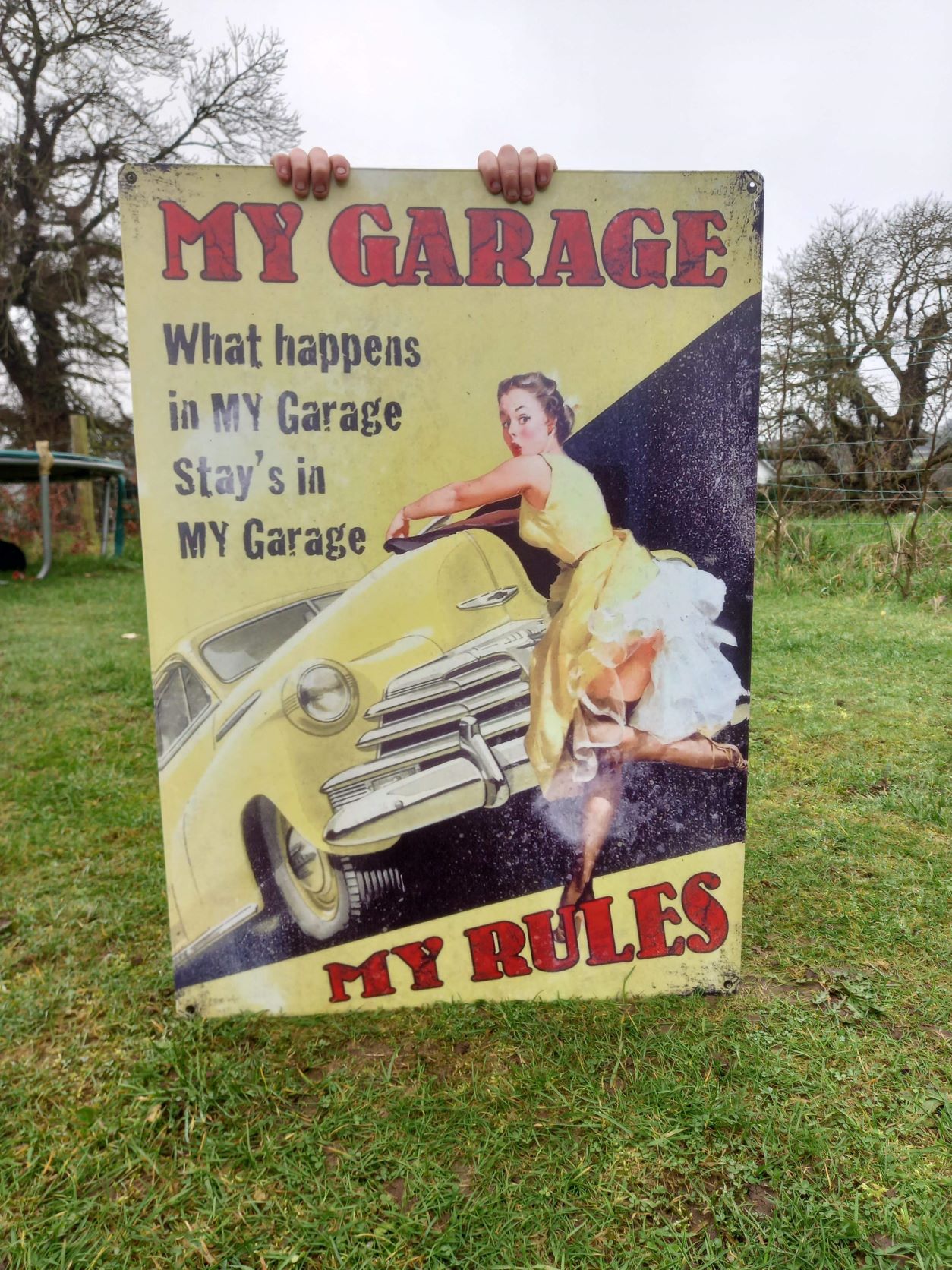 My Garage My Rules Tin Sign.