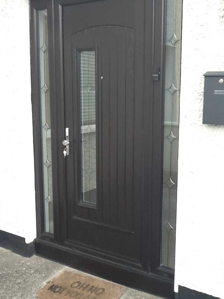 BLACK PALLADIO ROME STYLE DOOR FITTED BY ASGARD WINDOWS IN DUBLIN 14.