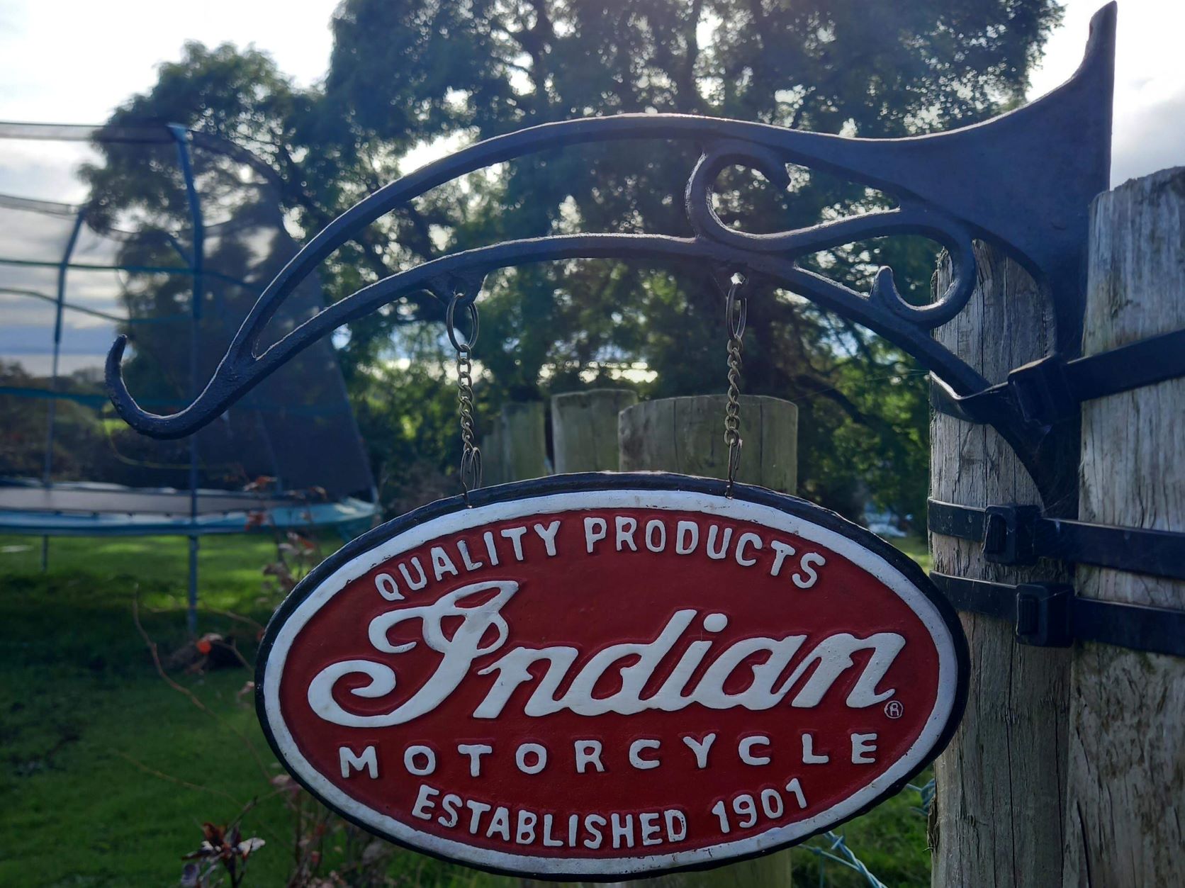 Indian Cast Iron Sign