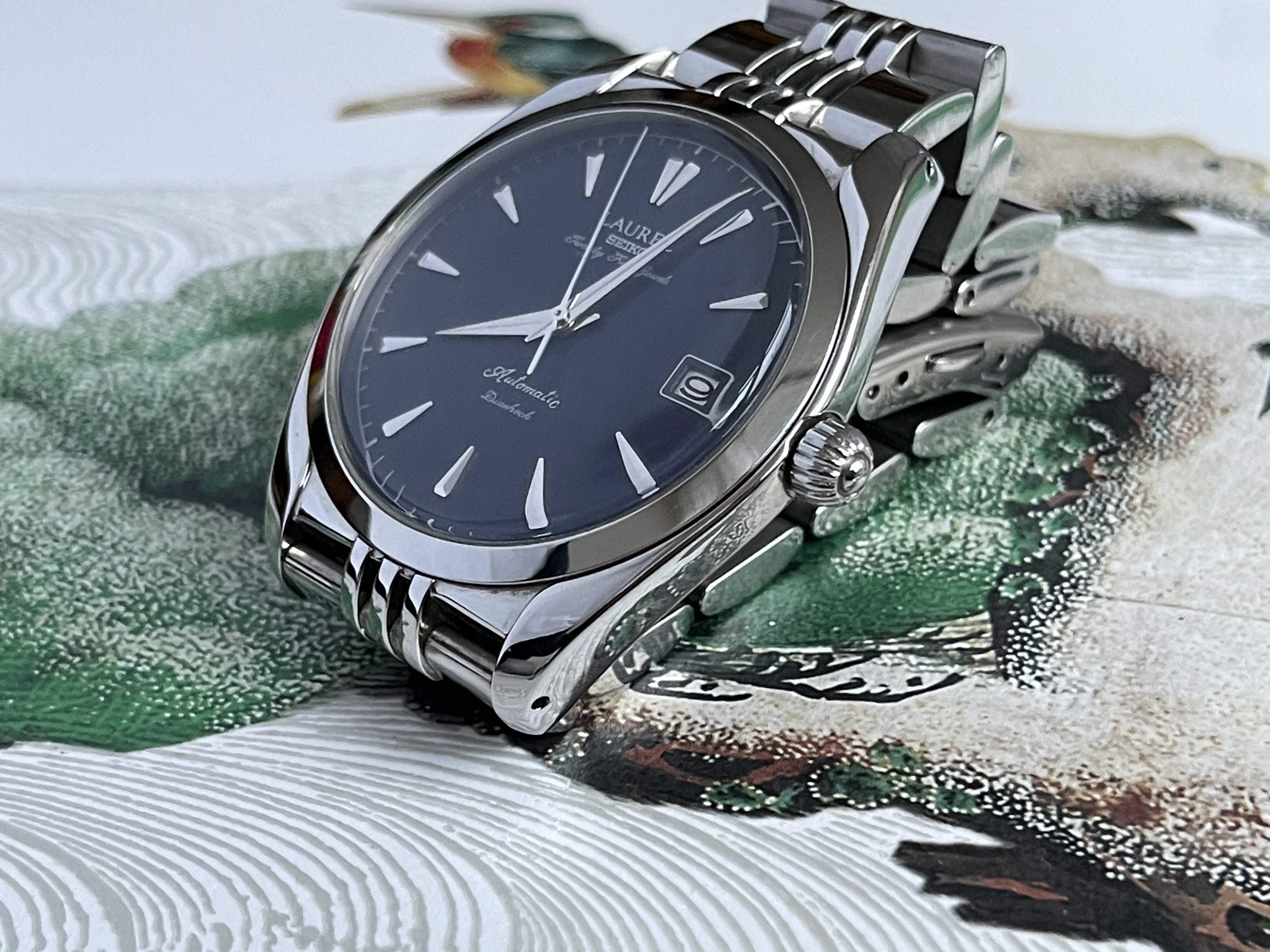 SEIKO LAUREL セイコーローレル 手巻き式腕時計（青針） - 時計