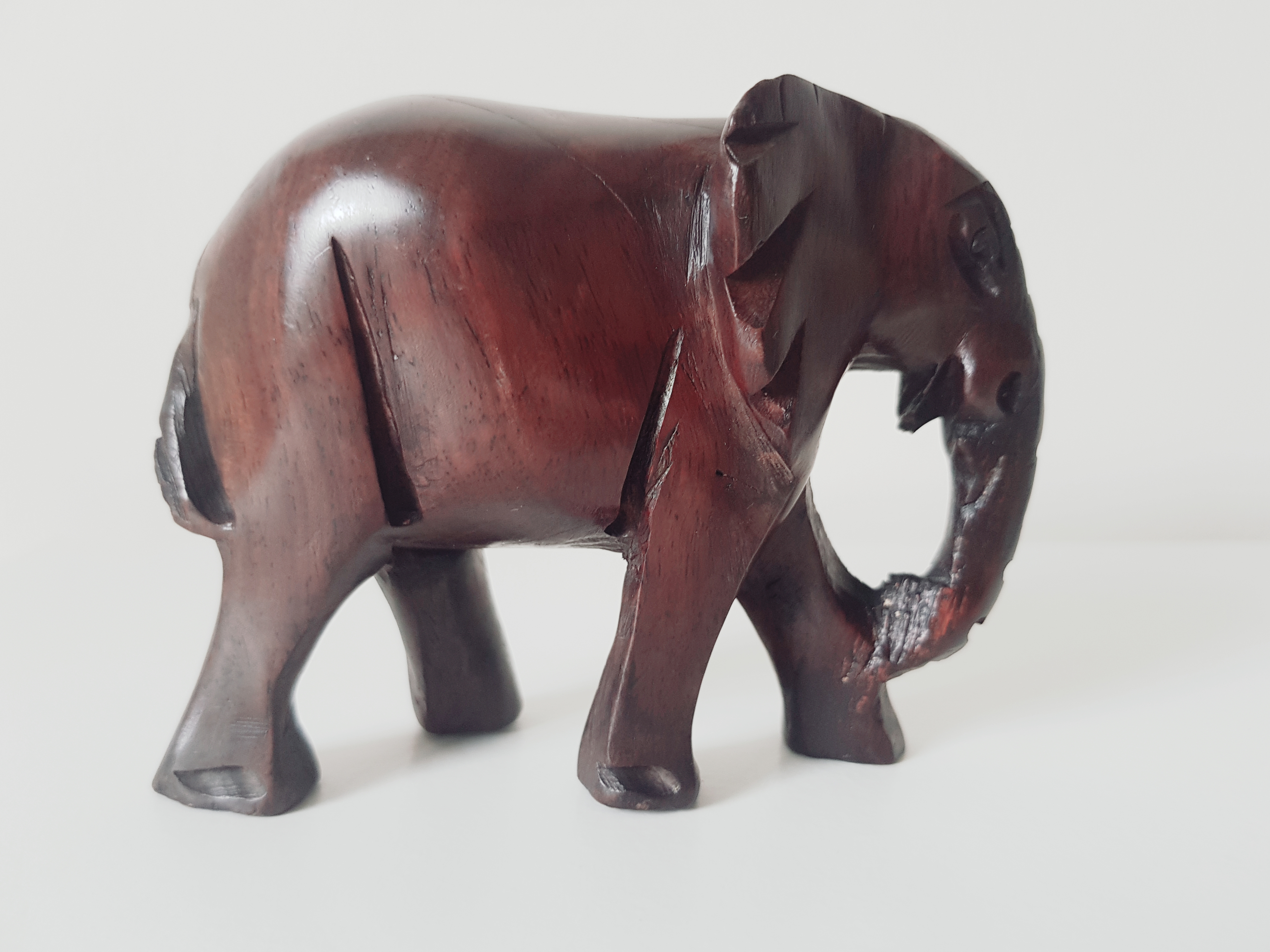 Hand Carved Elephant Ebony Wood