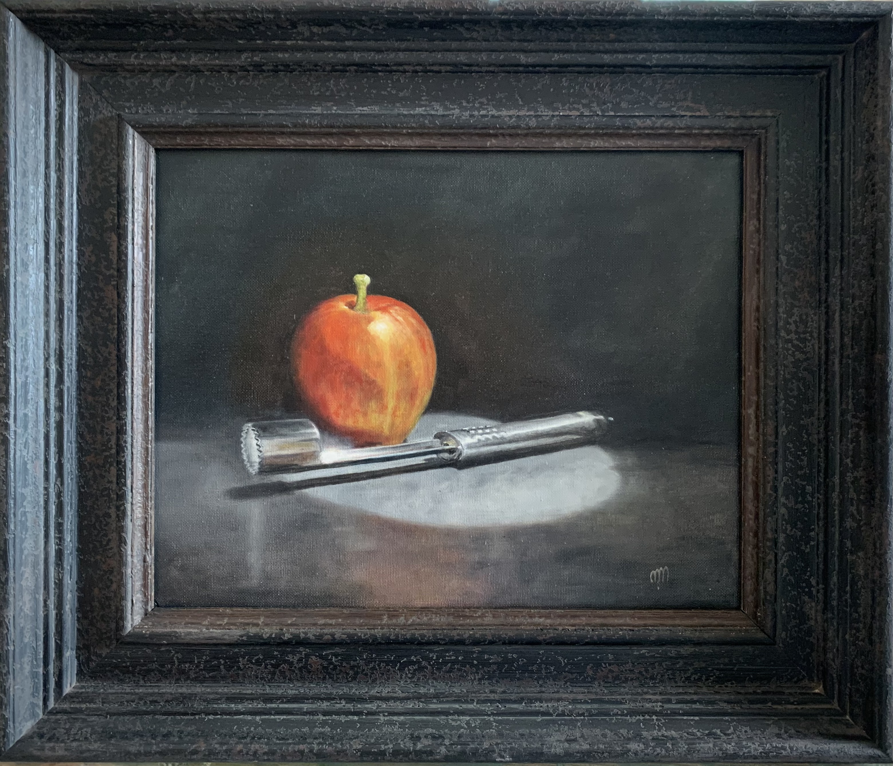 Oil on Canvas Board  16.5 x 19.5 (framed)   Price : €550