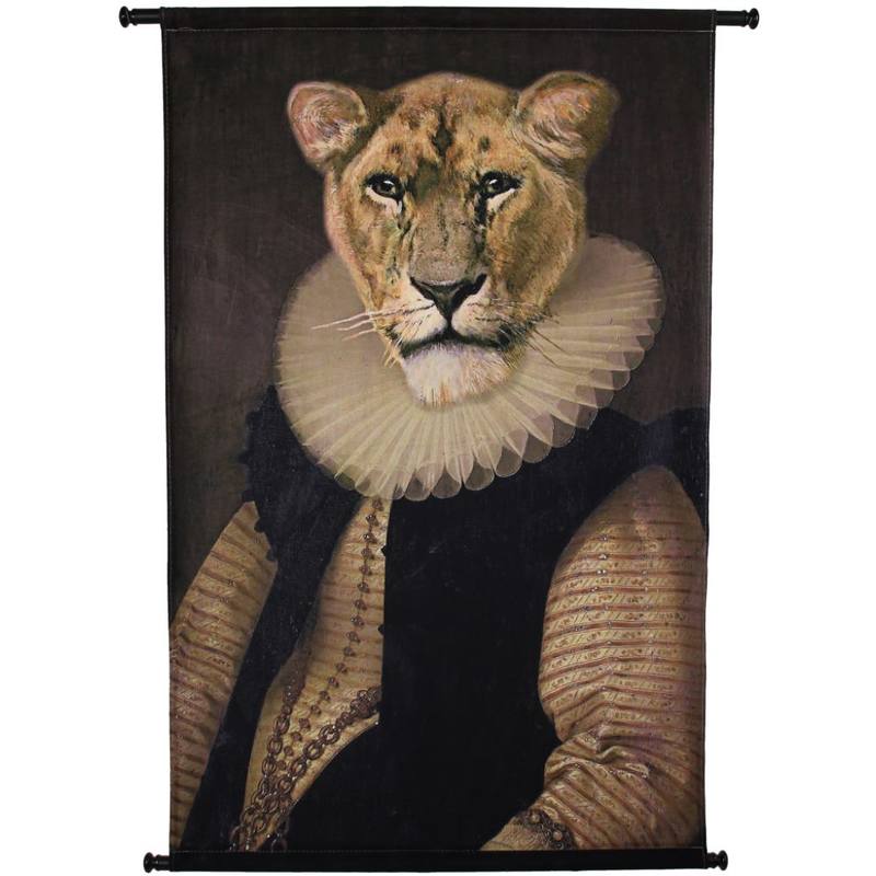 Velvet wandpaneel, Royal Animals, LION, afgeprijsd van €49 nu voor €34,95