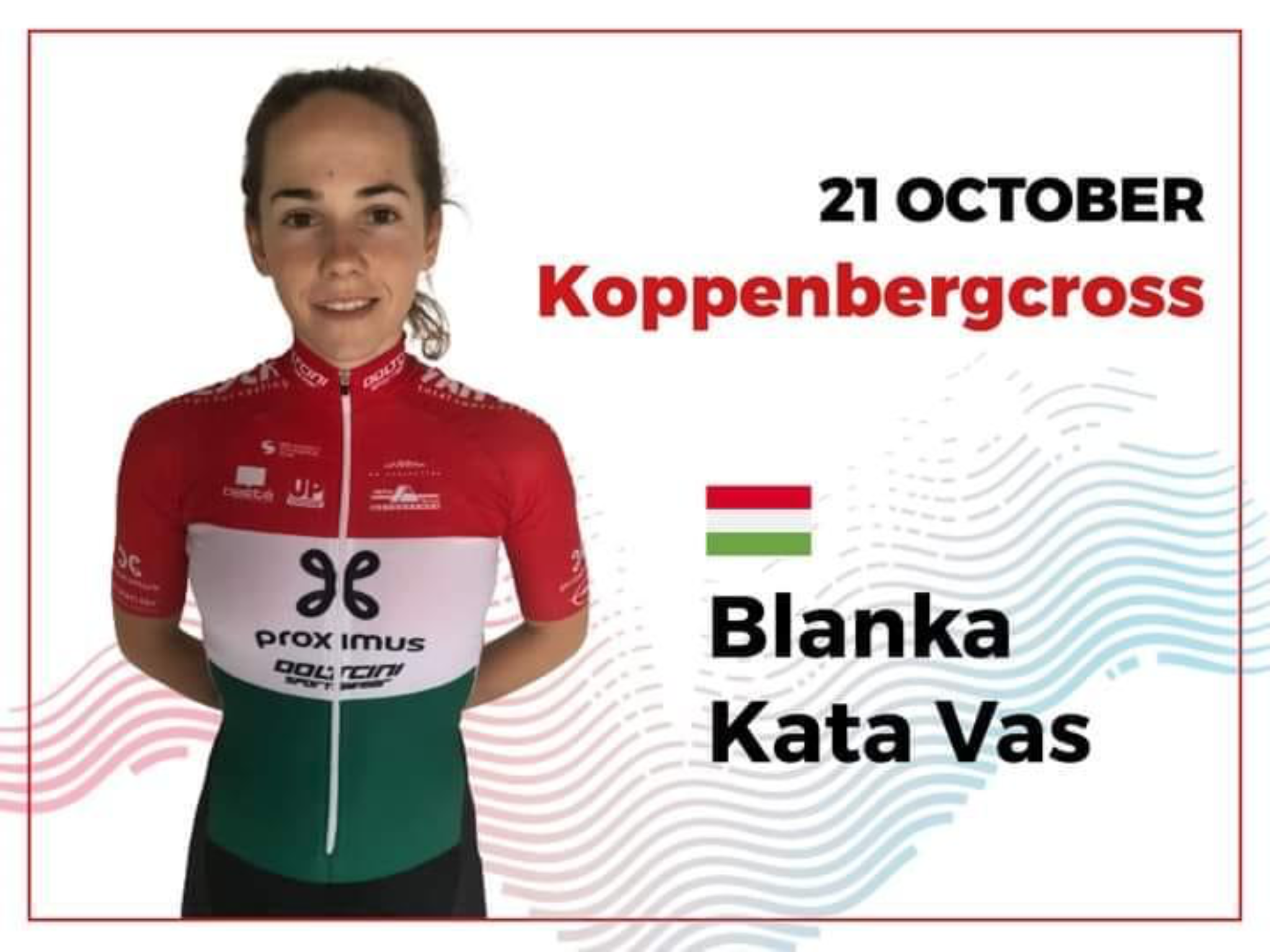 Blanka Vas komt aan de start voor haar eerste cyclocross wedstrijd van het seizoen tijdens de Koppenbergcross..