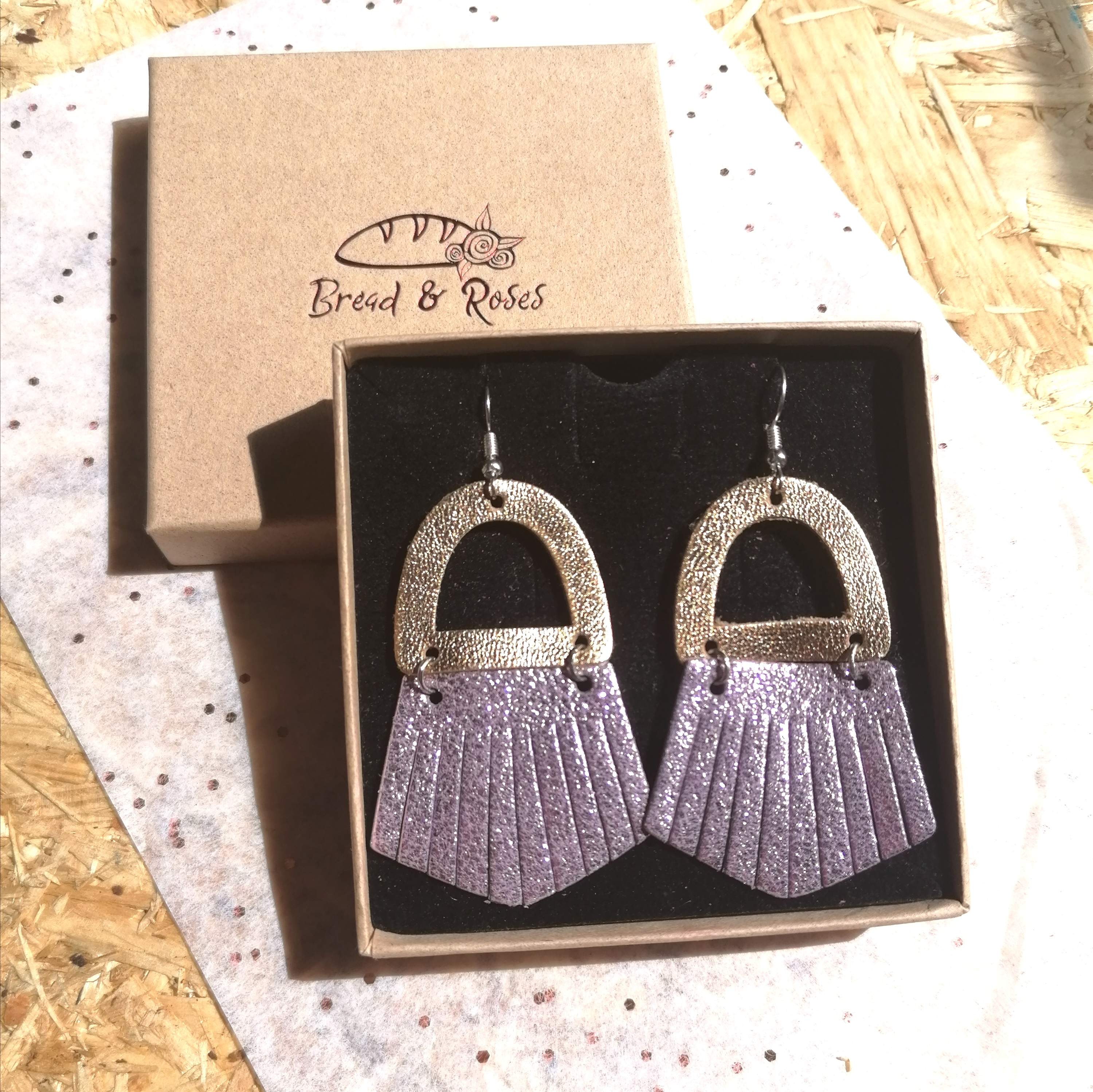 Amelia Recycled Leather Earrings - 4 Colours