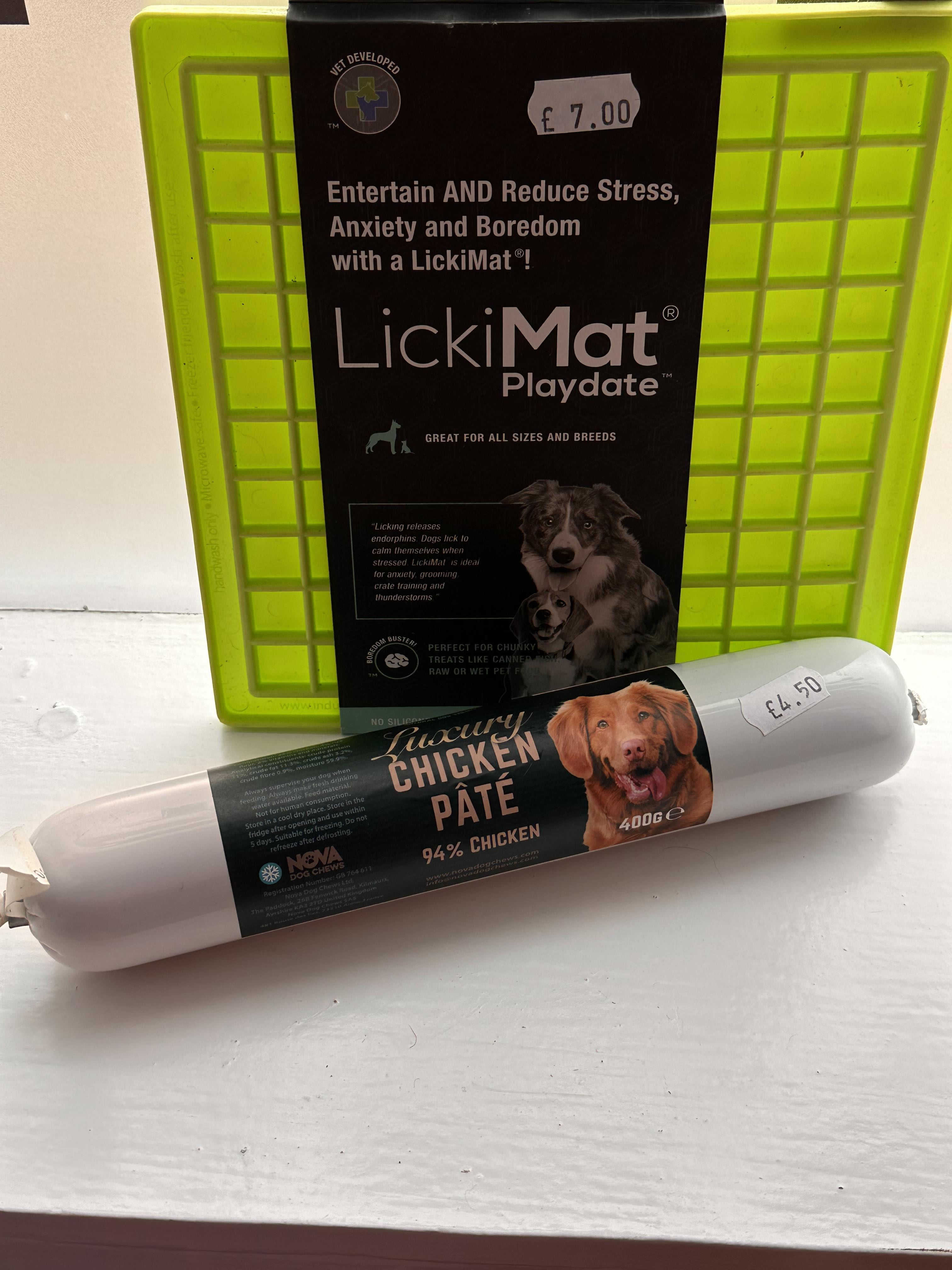 Licki Mat & 100% meat pate 