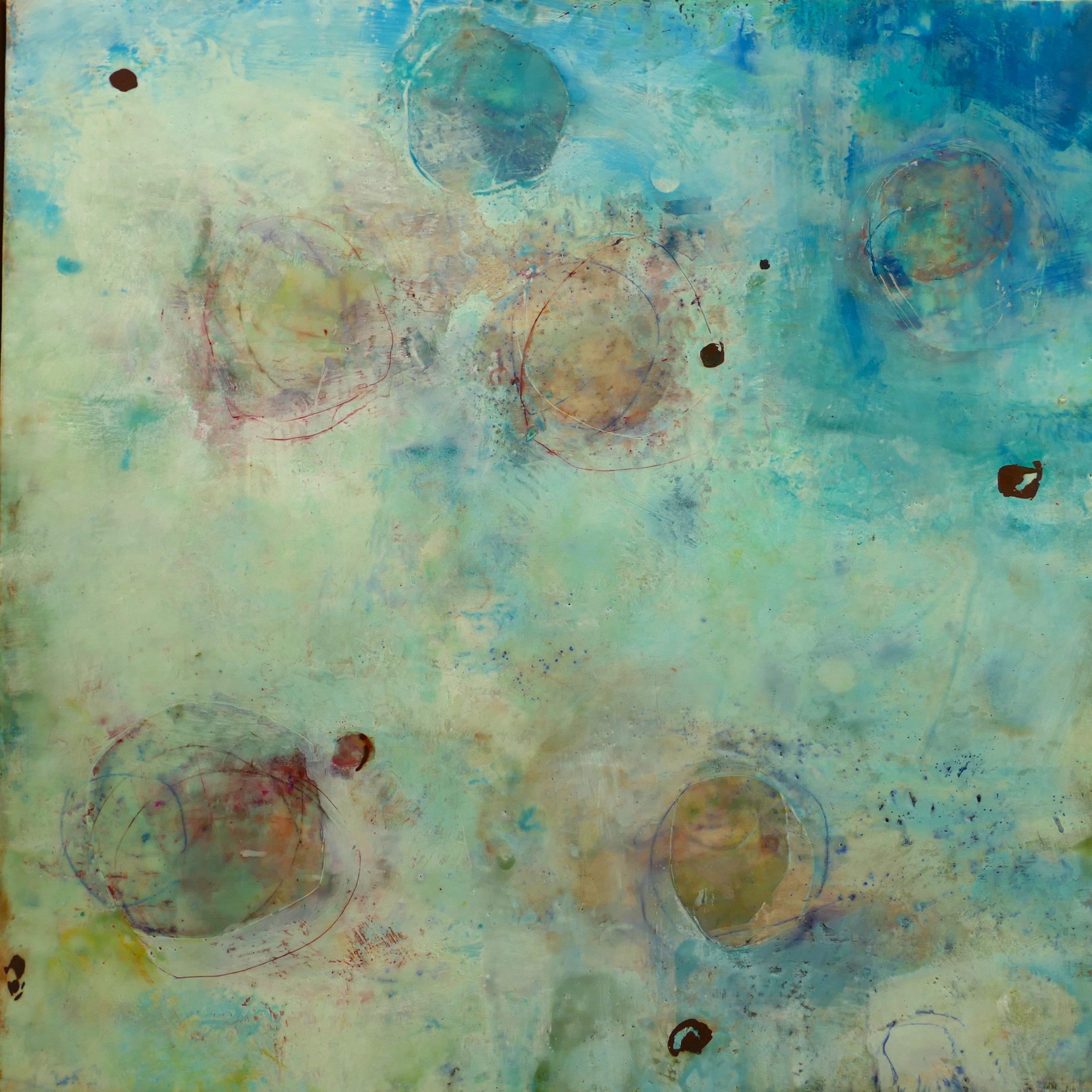 encaustic on wood. 50cm x 50cm