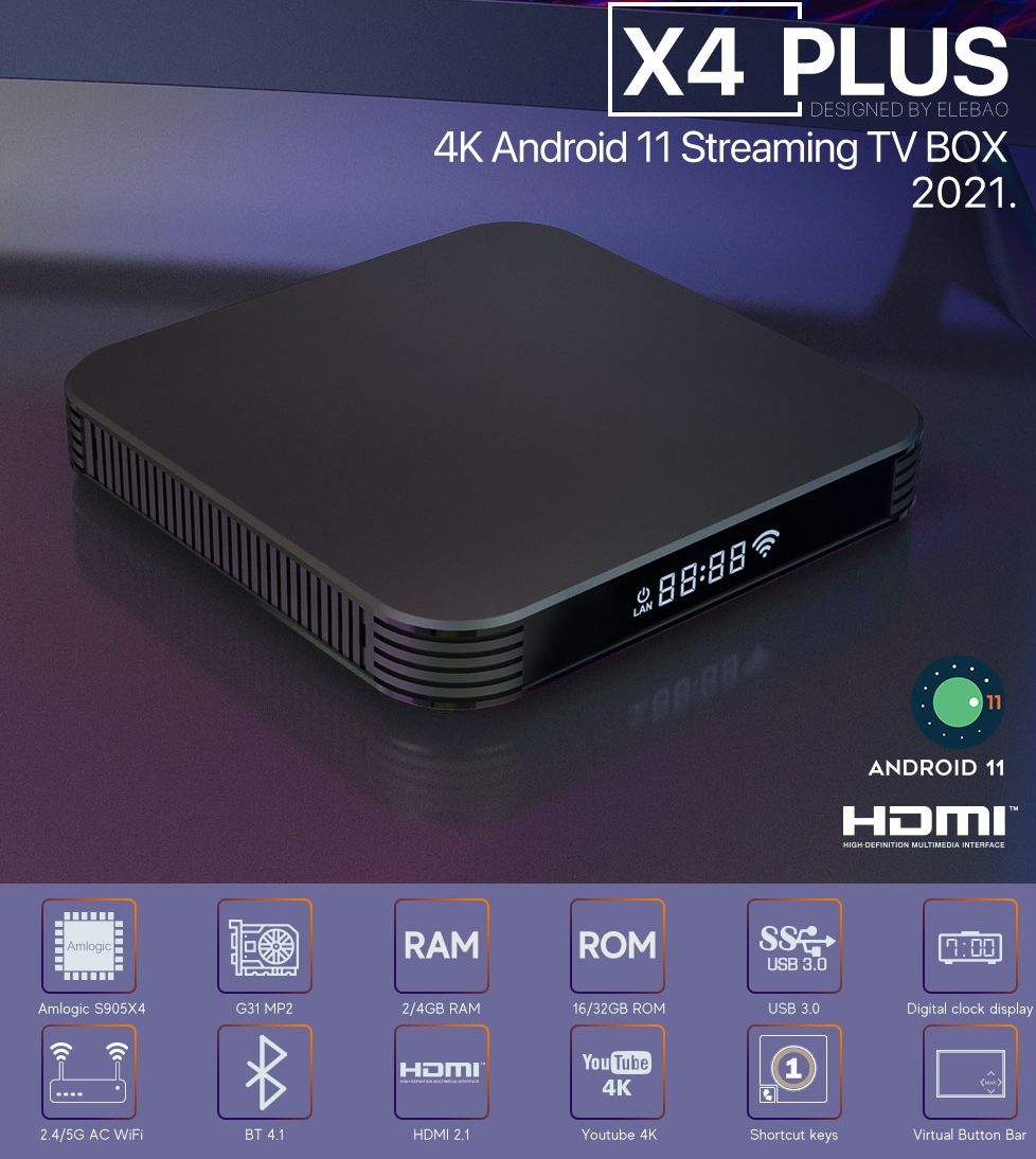 X4Plus  8K incl.12 maanden Premium Live tv. ( FLEX)