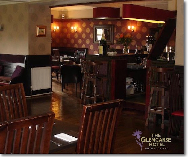 The bar at The Glencarse Hotel near Perth, Scotland