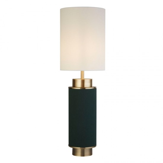 Green & Antique Brass Table Lamp