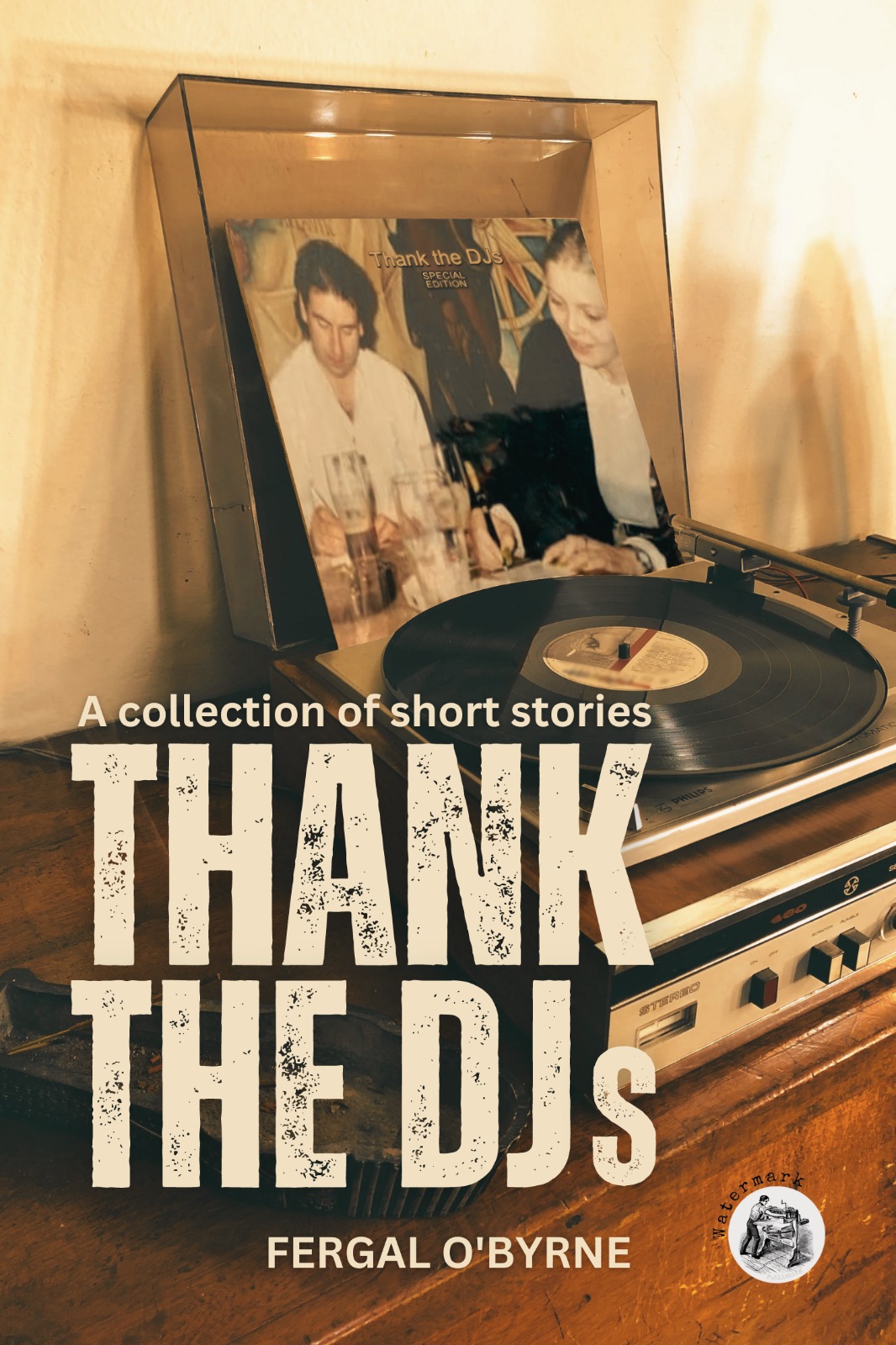 Cover image of "Thank the DJs" book with link to BoD website