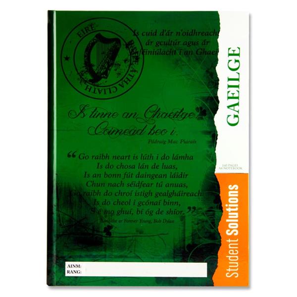 IRISH  A4 160pg Student Solutions Hardcover Notebook - Gaeilge