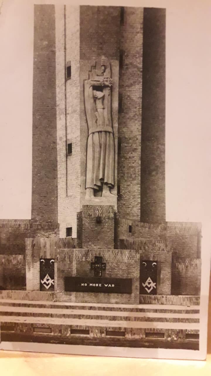 Ijzerbedevaart Diksmuide / postkaart beeld de Bonninge Ijzertoren 1936 ( T37 )
