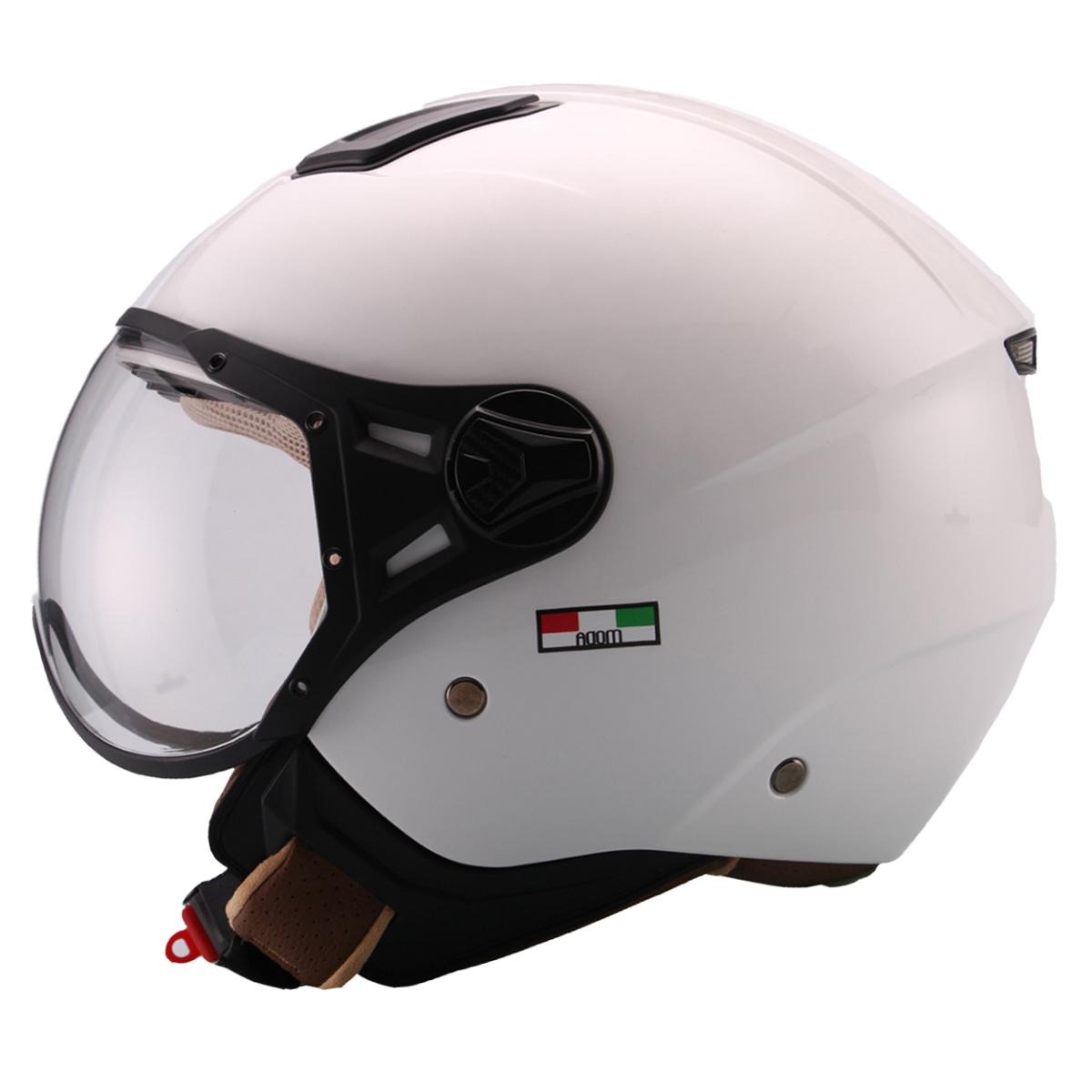 Helmet Vito jet Moda shiny white