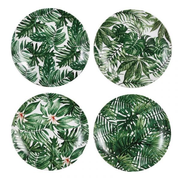 &Klevering, ontbijtborden, Leaves, set van 4, Van €24,95 nu €14,95