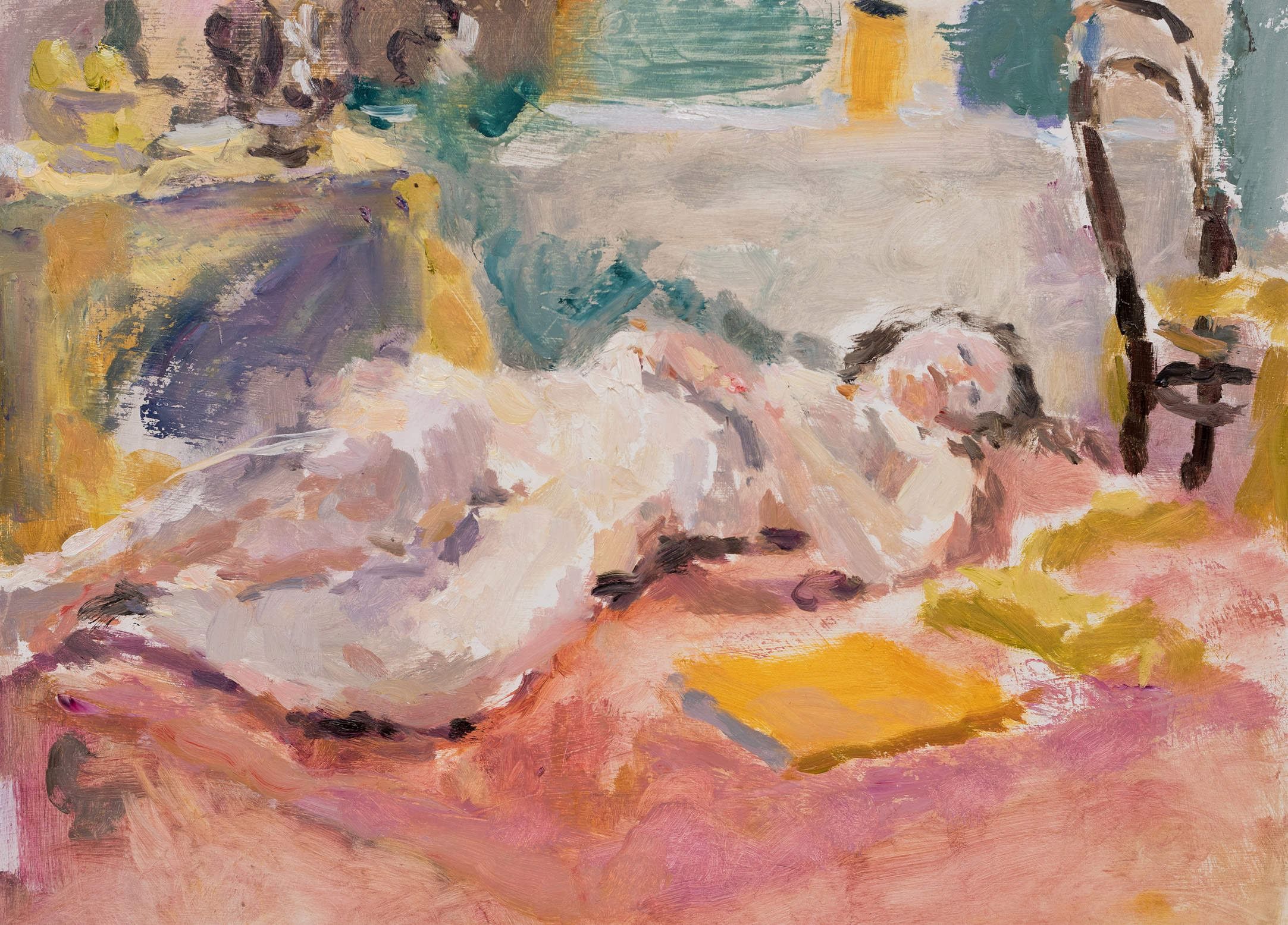 Reclining Woman with a Yellow Book