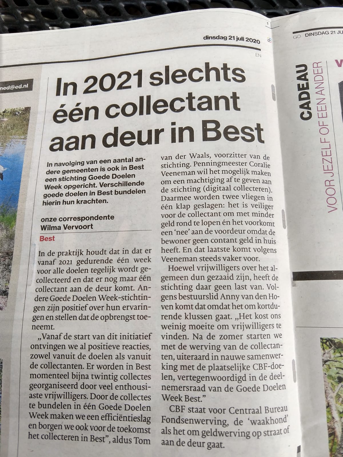 Goede Doelen Week Best in Eindhovens Dagblad
