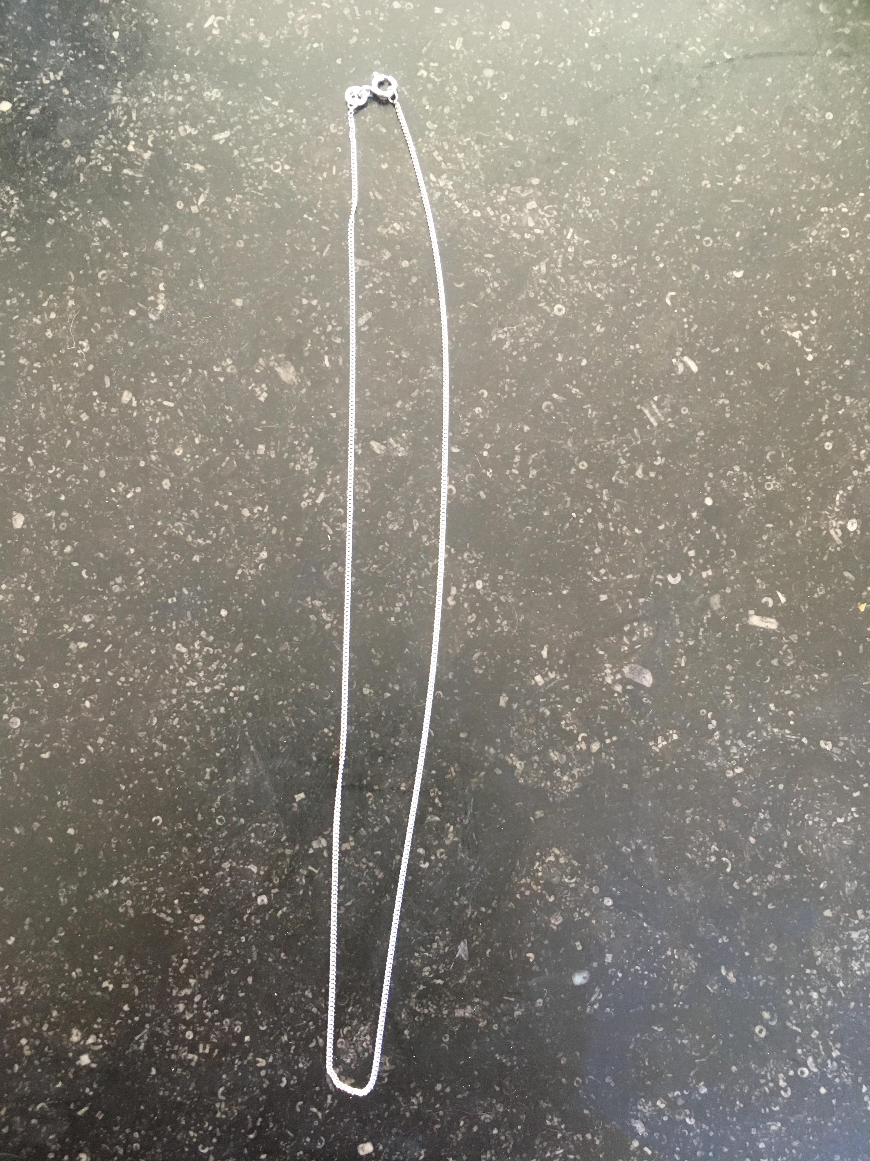 flexibele gourmet collier, zilver, 3,5 mm, lengte 40 cm