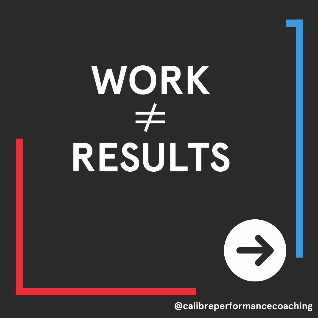 Work ≠ Results