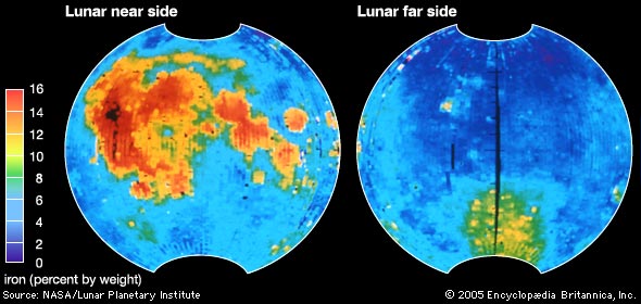 Lunar Iron content map