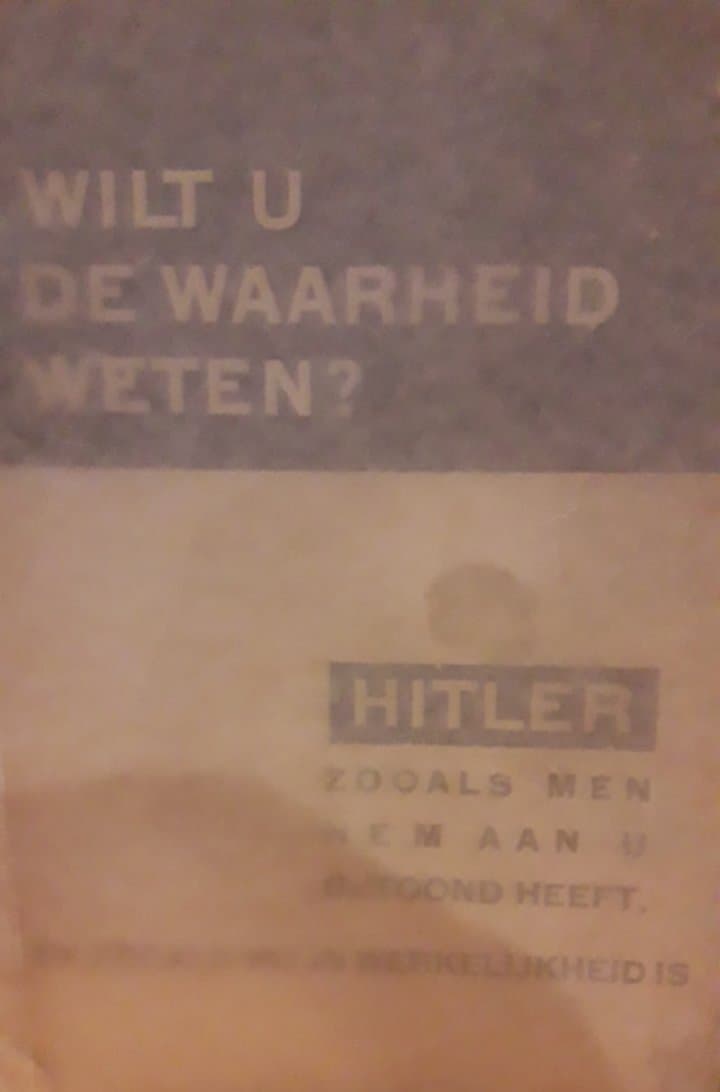 Foto Brochure 1940 - De waarheid over Adolf Hitler