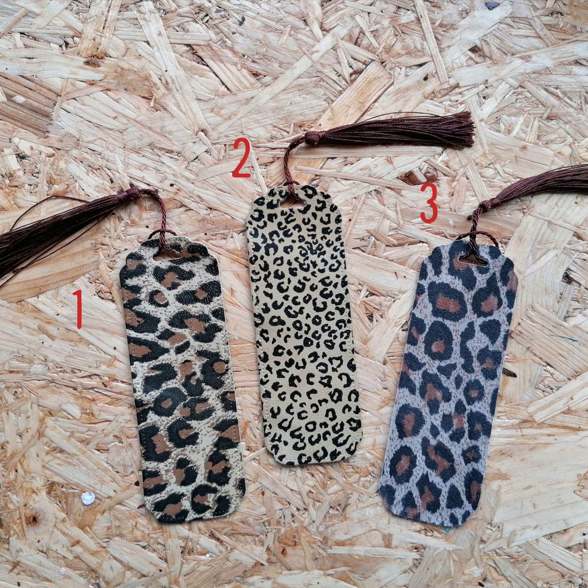 Animal Print Bookmark - Recycled Leather Bookmark