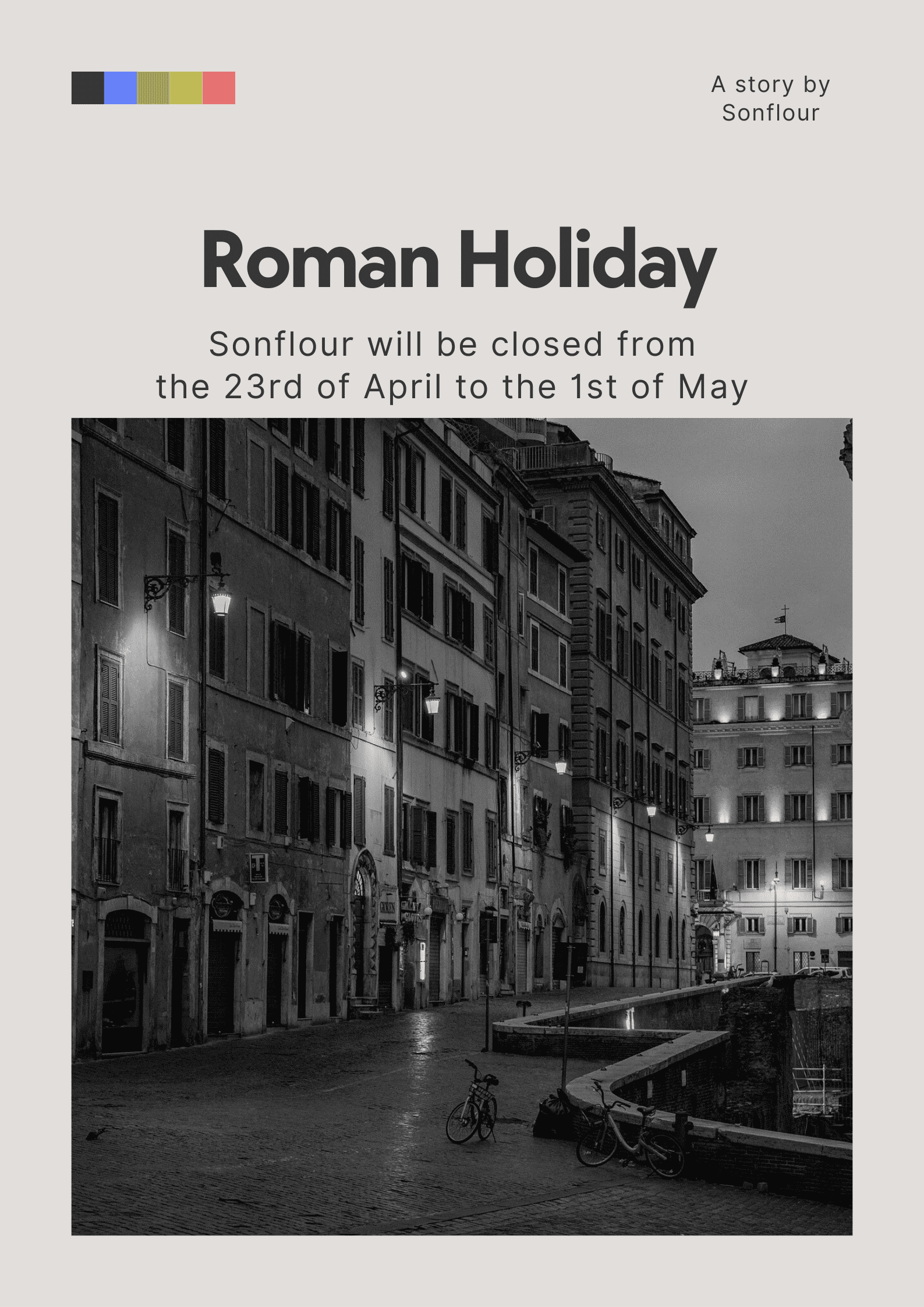 It's roman holiday time!