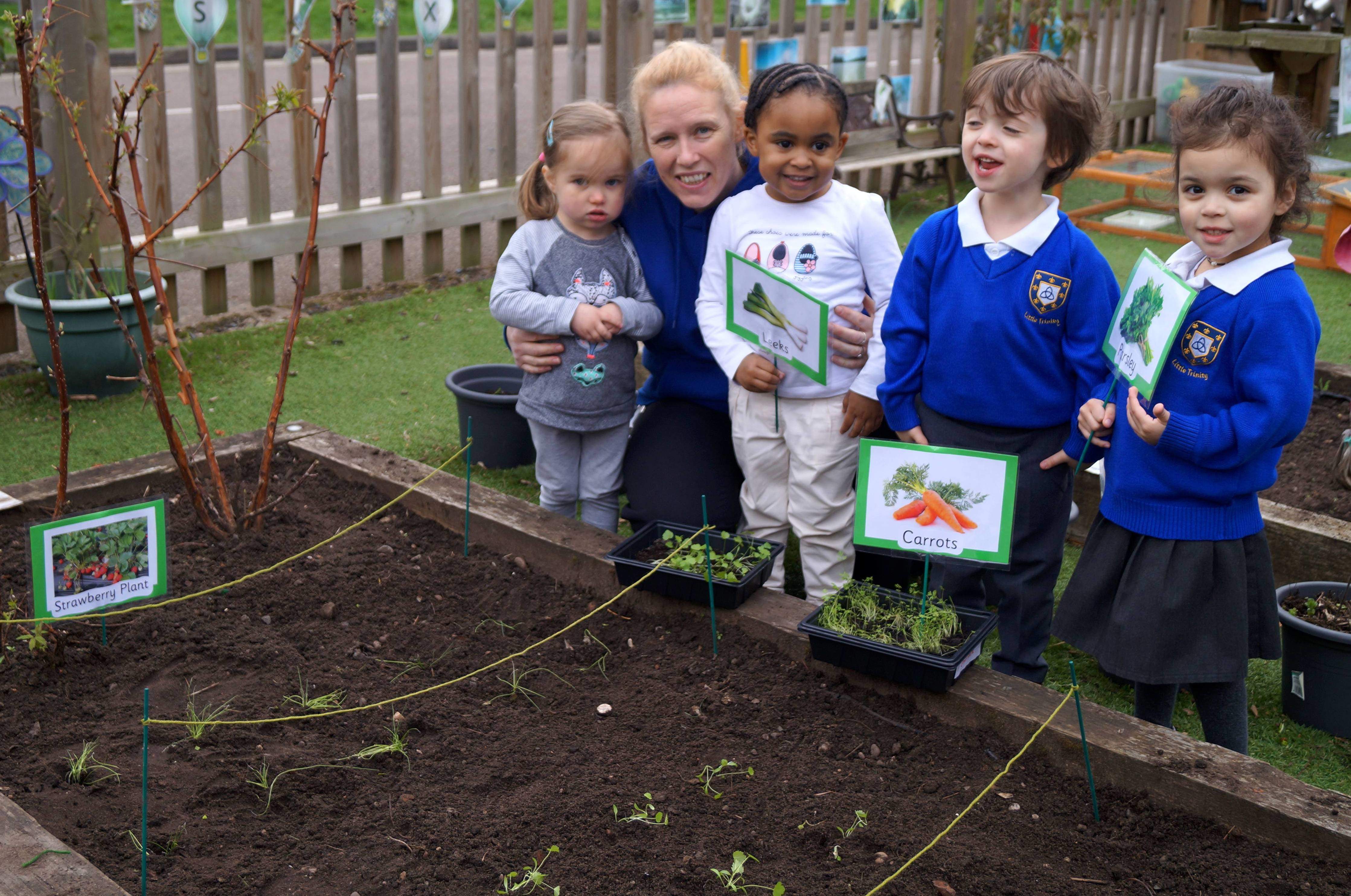 Green Fingered Nursery Children Get Planting