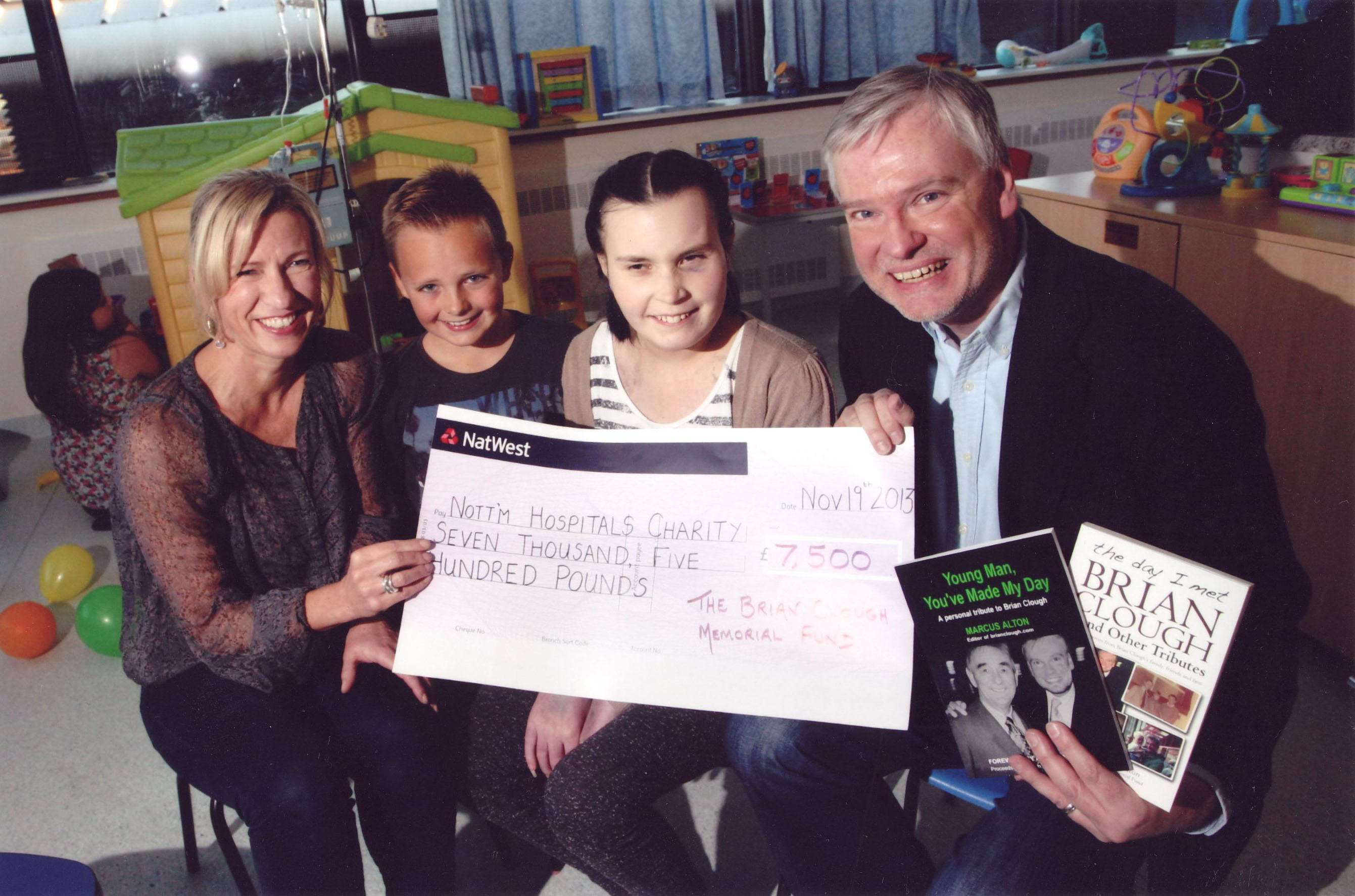 Clough charity donation