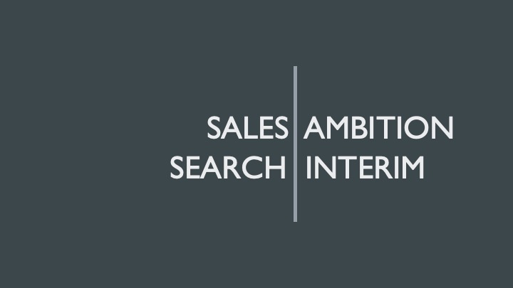 SalesAmbition, Executive Search Sales & Marketing
