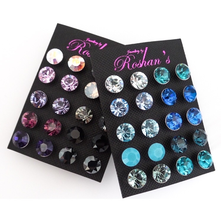 Earrings - SS39 20 Pairs Of Crystal Studs