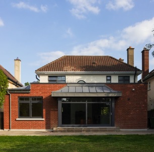 External view of home extension from garden