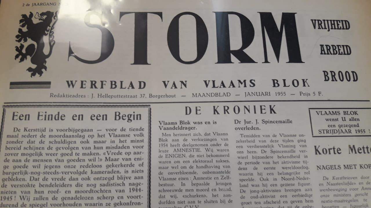 Storm - Werfblad van het Vlaams Blok / Januari 1955