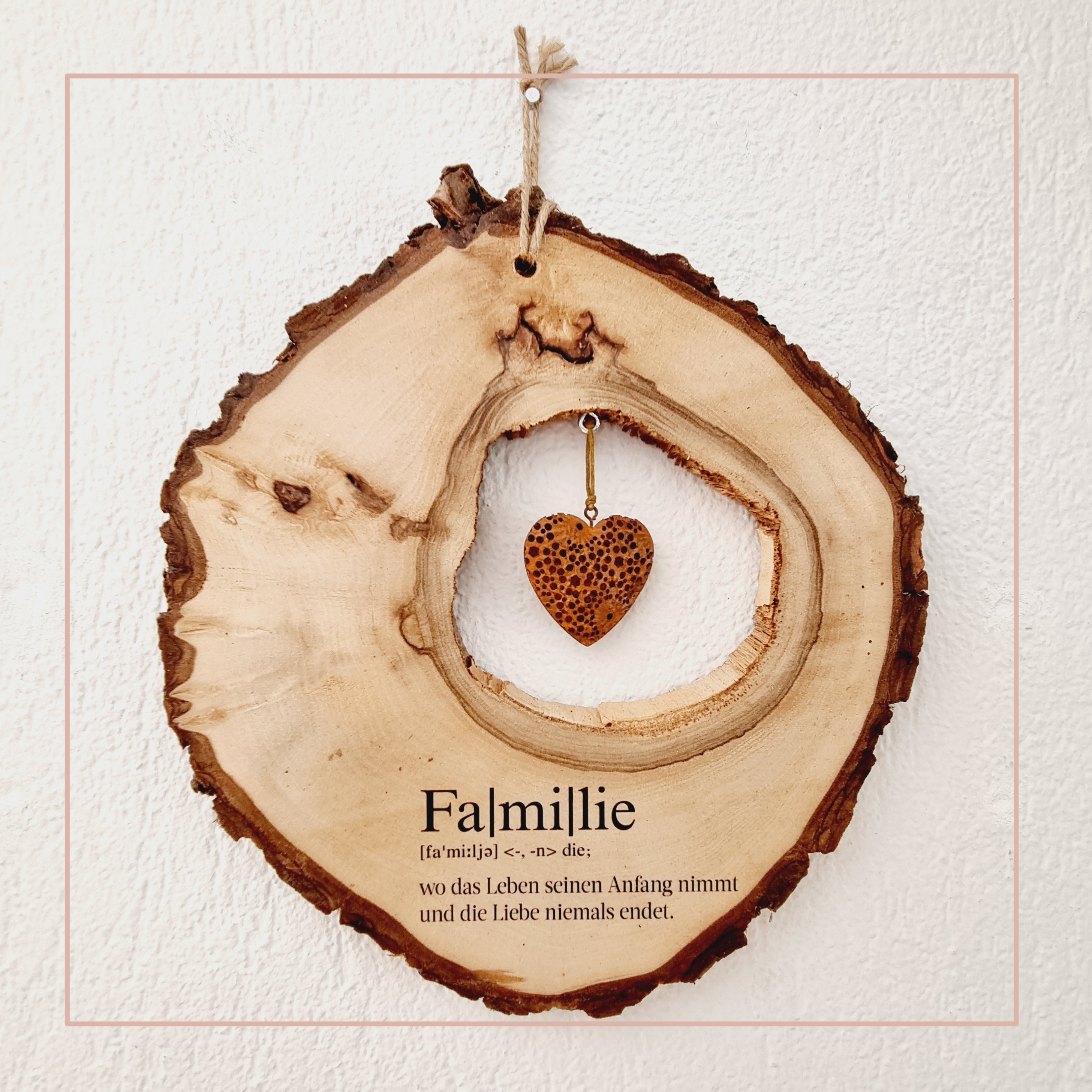Holzscheibe "Familie"
