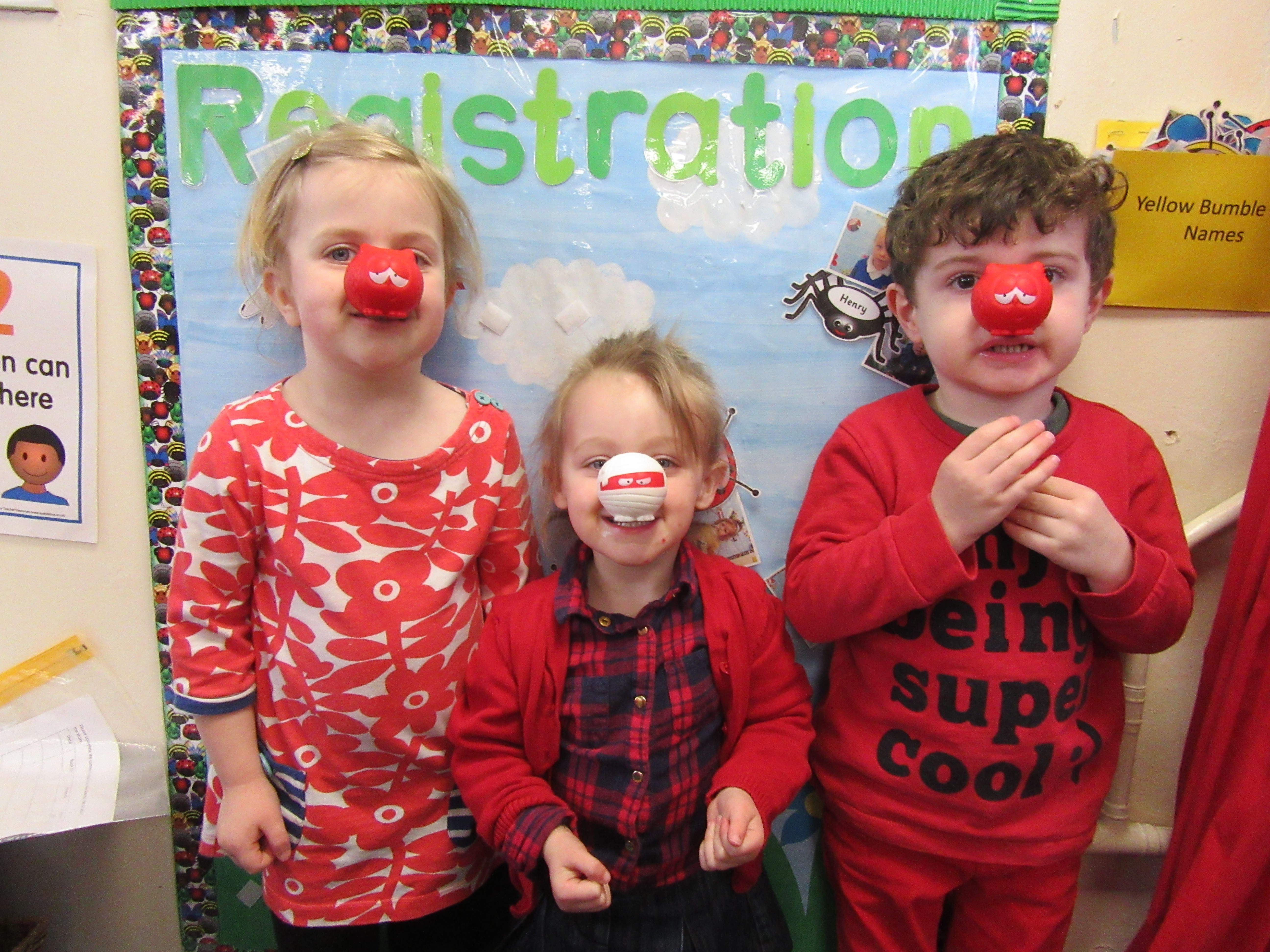 Kidderminster Nursery Fun Raises Red Nose Day Cash