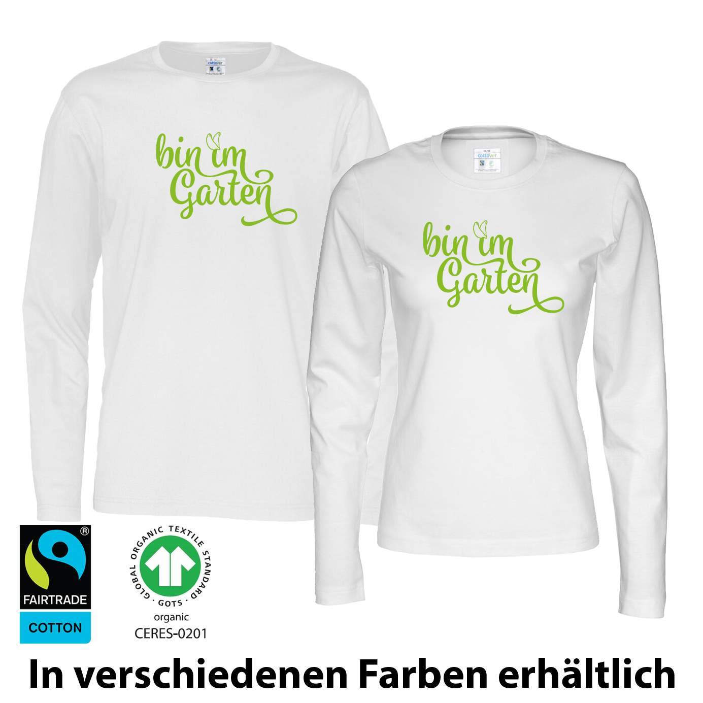 Langarm-T-Shirt «bin im Garten»