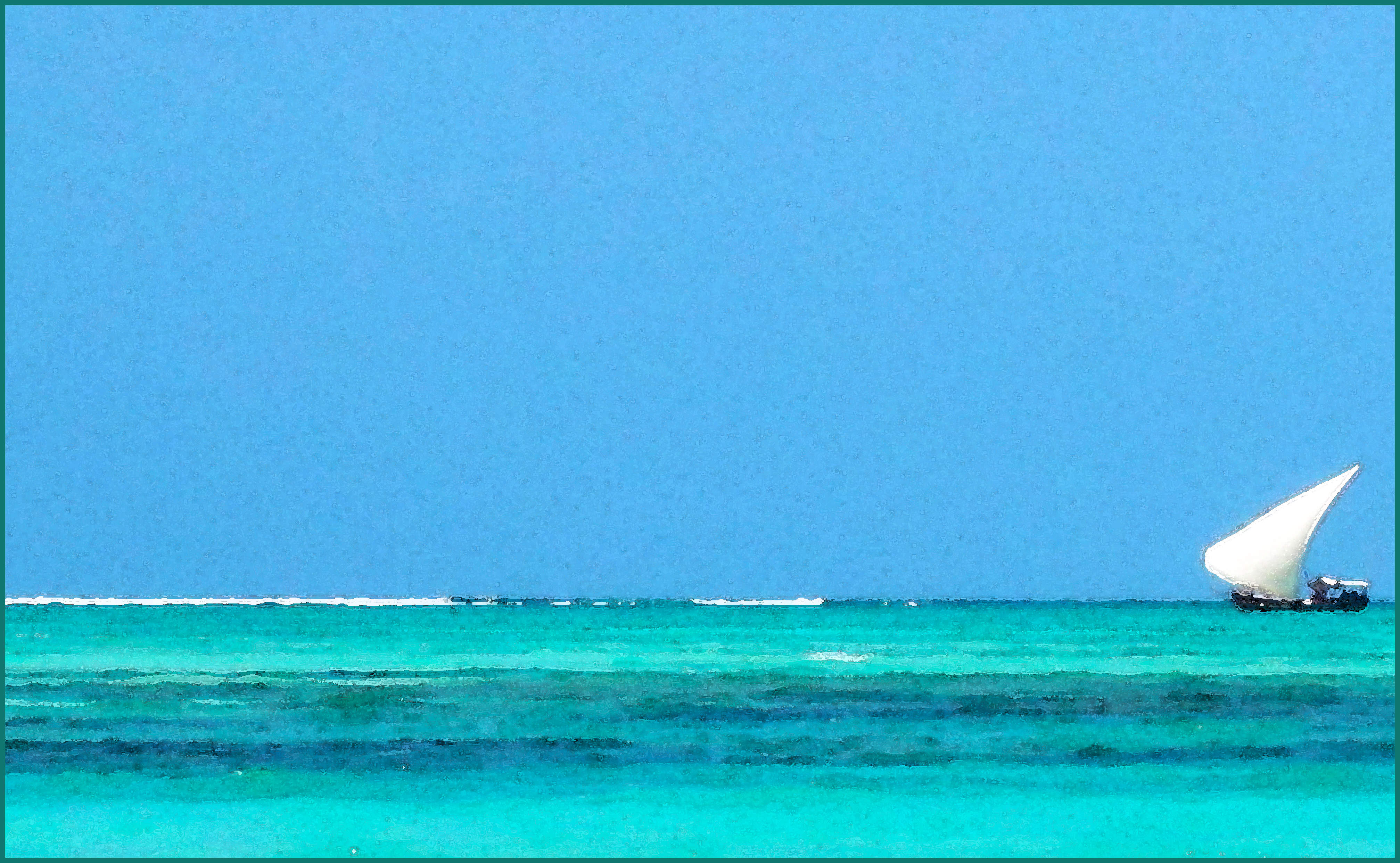 A sailboat off Zanzibar