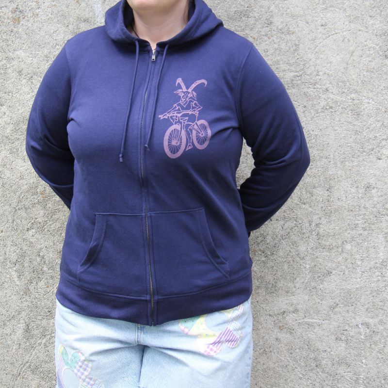 Zip Hoodie women MTB Steinbock navy