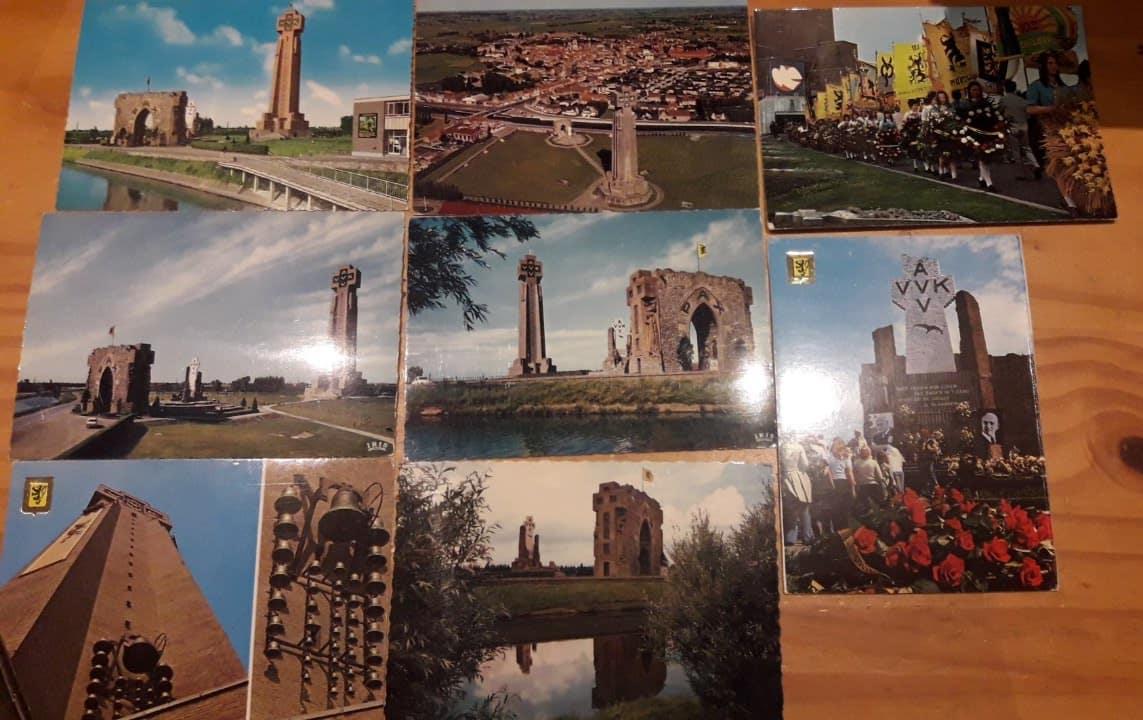 Ijzerbedevaart Diksmuide / 8 verschillende kleurpostkaarten Ijzertoren ( LN 50 )
