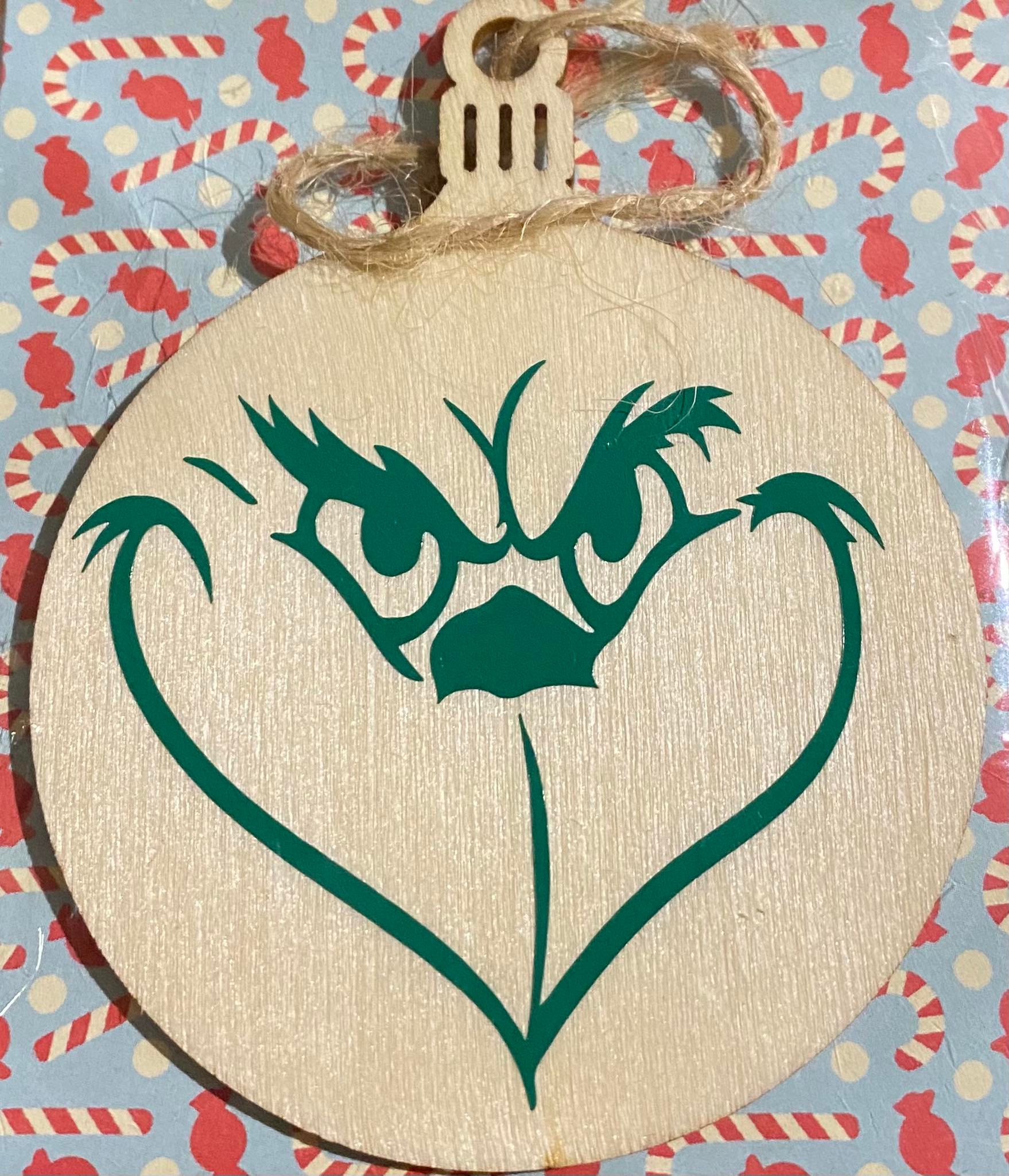Grinch Wooden Hanging Christmas Decoration