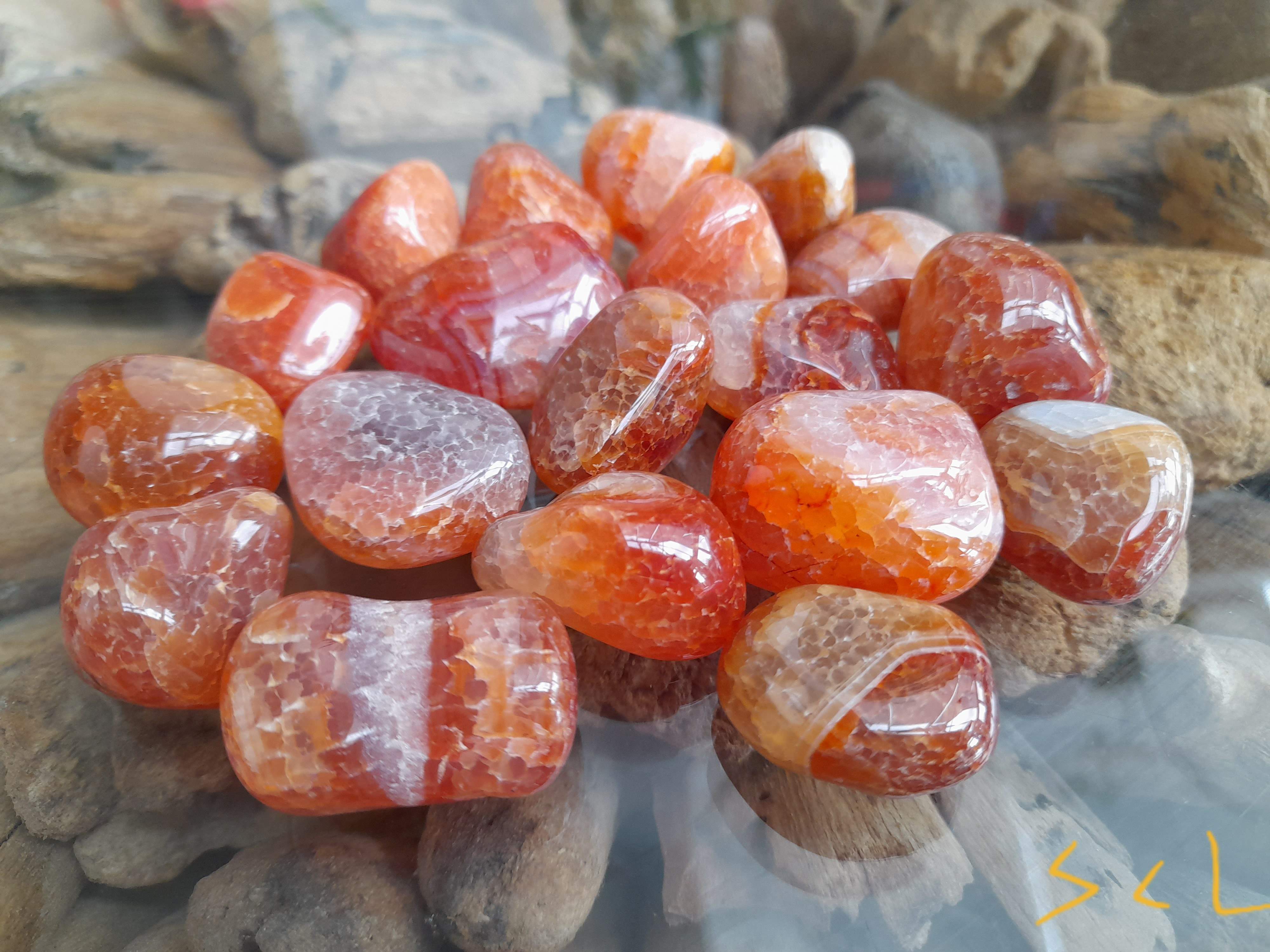 Fire Agate Polished Stones