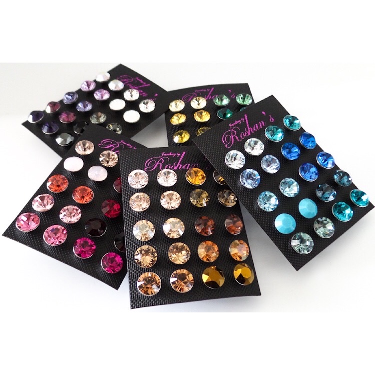 Earrings - SS39 50 Pairs Of Crystal Studs