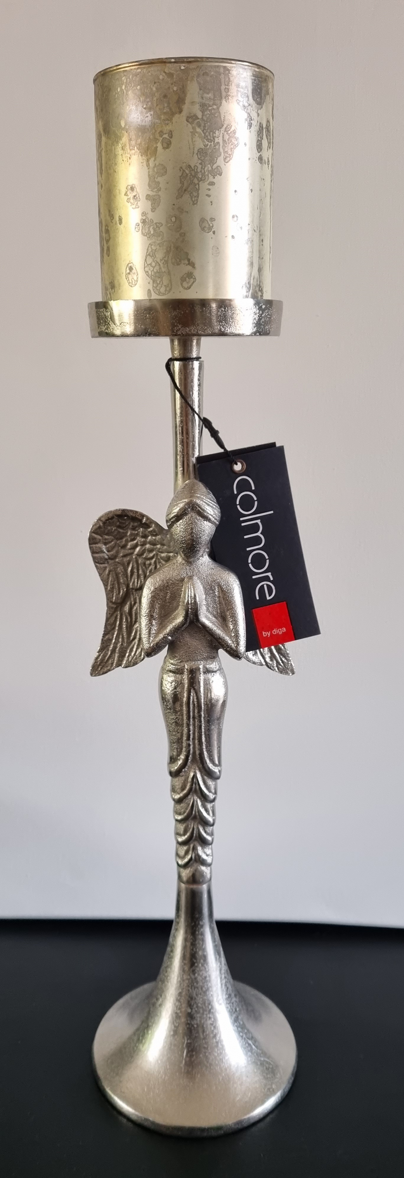 Colmore, ANGEL WITH WINGS met sfeerlicht, 12x12x49cm