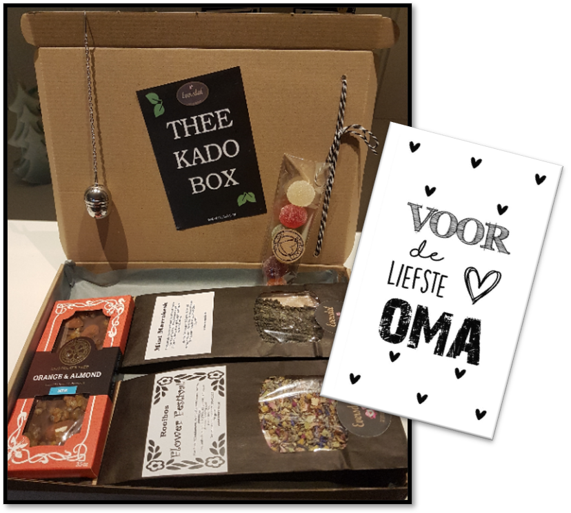 Brievenbuspakket - Theekadobox - Voor de liefste Oma